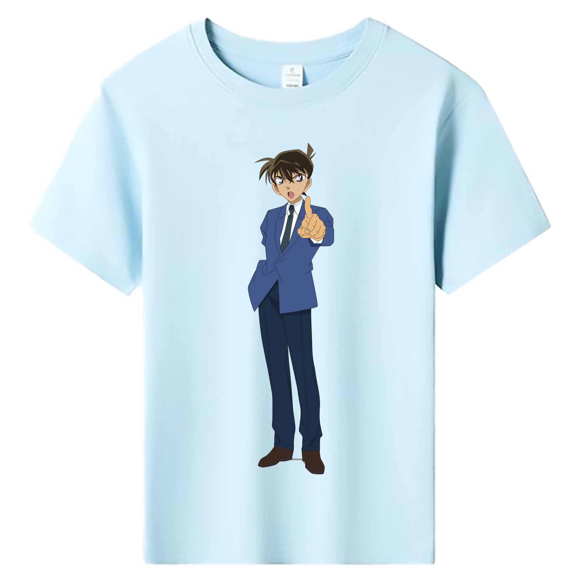 （画像用） 名探偵コナン 江戸川 コナン Detective Conan Conan Edogawa 綿100％キッズTシャツ（フロントプリント）